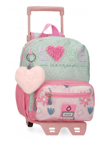 MOCHILA ADAP. C/CARRO 28CM.ENSO LOVE ICE CREAM